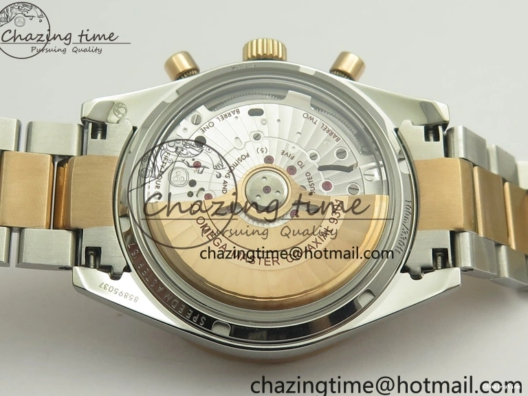 0521 Speedmaster ’57 Co-Axial SS RG OMF 1:1 Best Edition Black Dial On SS RG Bracelet A9300 (Free Leather Strap) RelaxedFit 8071